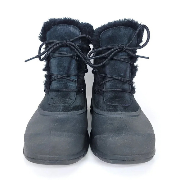 SOREL Snow Angel Womens 6.5 Insulated Waterproof Winter Boot Black Warm Leather - Picture 3 of 12